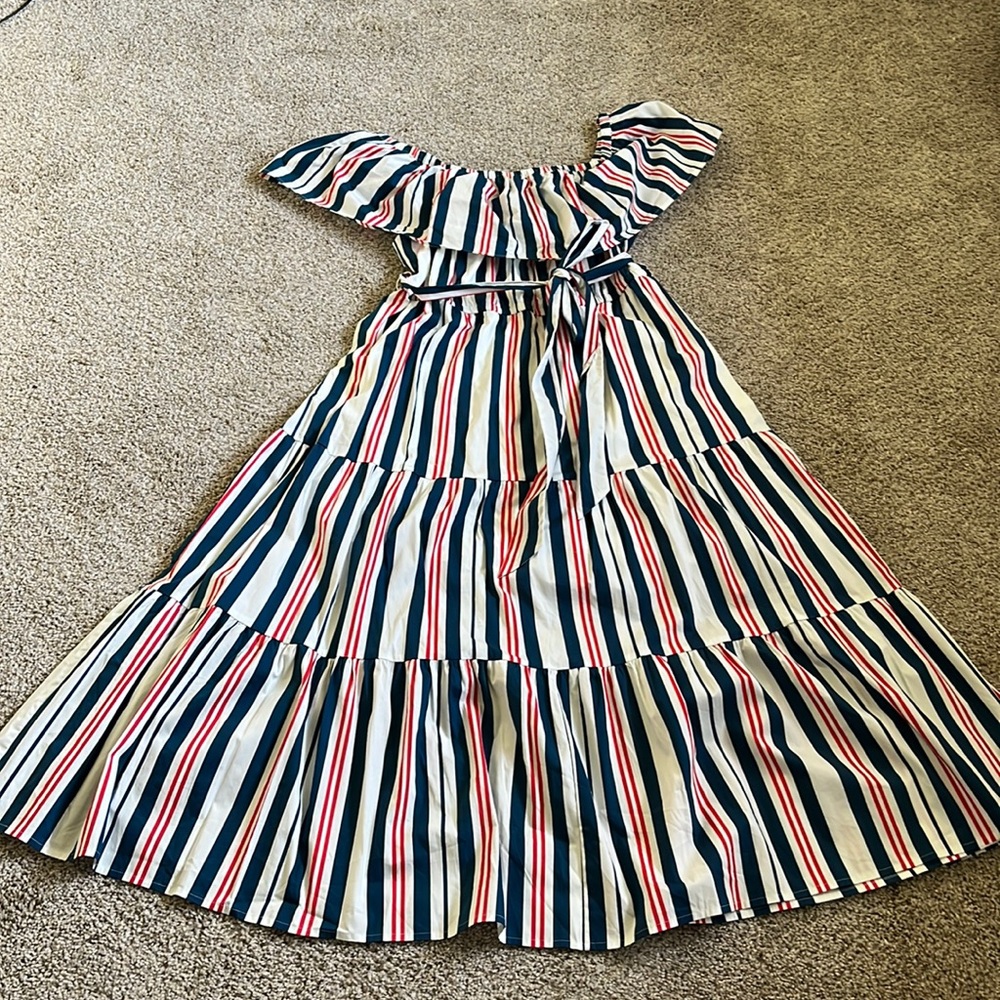 Lane Bryant Tiered, off the shoulder, Maxi